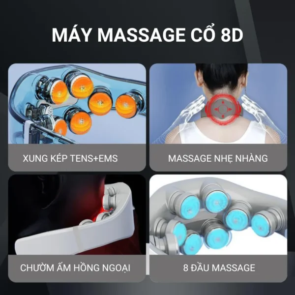 Máy massage cổ vai gáy 8D